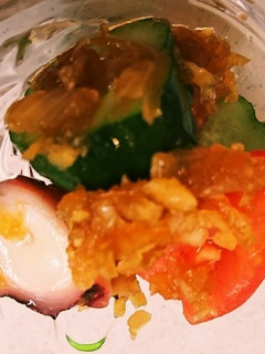 たことトマトきゅうりの玉ねぎポン酢和え-レシピのメイン写真