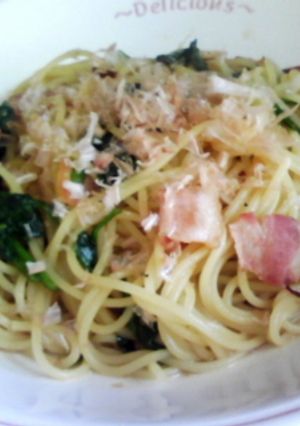 ベーコンとほうれん草の味ぽんスパゲティ-レシピのメイン写真