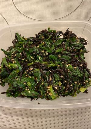 ノンオイル！ニラとひじきの中華炒め-レシピのメイン写真