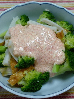 ブロッコリーとちくわのたらこマヨソース-レシピのメイン写真
