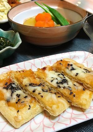 簡単！お揚げの味噌チー焼き-レシピのメイン写真