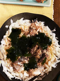 鯖缶玉ねぎワカメサラダ-レシピのメイン写真