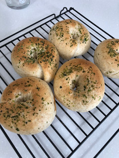 基本の全粒粉ベーグル お好み焼き編-レシピのメイン写真