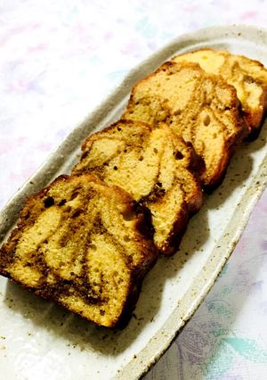 黒蜜ときなこのマーブルパウンドケーキ-レシピのメイン写真