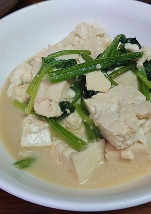 簡単✨ほうれん草と豆腐の醤油炒め-レシピのメイン写真