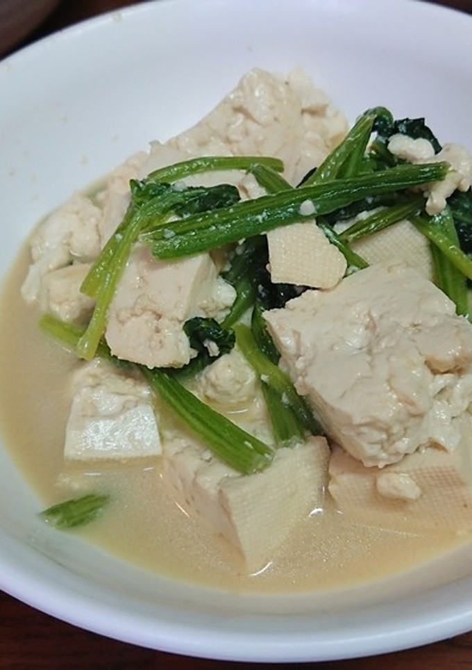 簡単✨ほうれん草と豆腐の醤油炒め-レシピのメイン写真