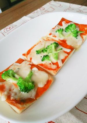 5分で出来る！高野豆腐チーズたっぷりピザ-レシピのメイン写真