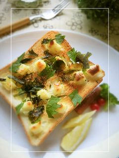 さっぱりレモン♡粉わかめ×チーズトースト-レシピのメイン写真