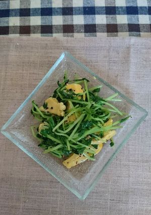 レンチン!豆苗と卵のゆかりあえ-レシピのメイン写真