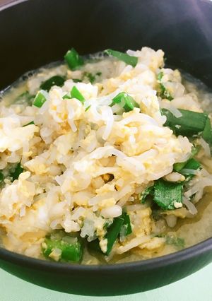 ダイエット　ご飯なしのにらたま雑炊-レシピのメイン写真