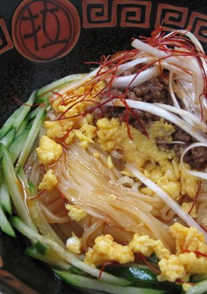 ピリ辛がっつり肉乗せ上海辛麺-レシピのメイン写真