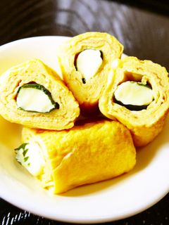 朝食&お弁当に♪大葉巻きチーズin卵焼き-レシピのメイン写真