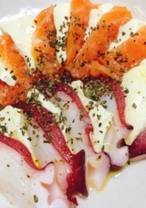 タコとサーモンのカルパッチョ-レシピのメイン写真
