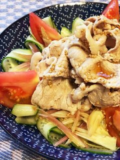 *中華胡麻だれで!豚しゃぶサラダ*-レシピのメイン写真
