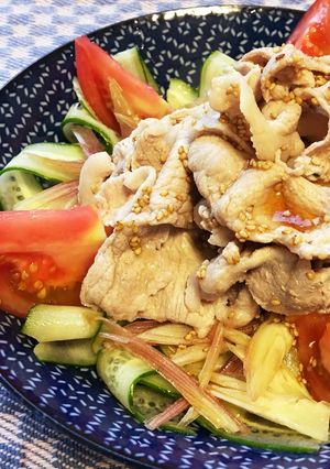 *中華胡麻だれで!豚しゃぶサラダ*-レシピのメイン写真