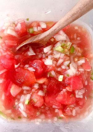 暑くて食欲ない時も！トマトサルサソース-レシピのメイン写真