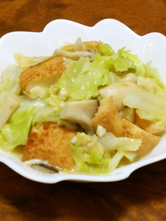旨い!!キャベツと絹揚げの和風チーズ炒め-レシピのメイン写真