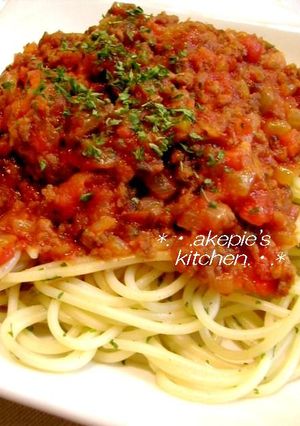 手作り♪ミートソーススパゲティ-レシピのメイン写真