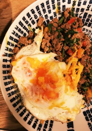自分メモ★玉ねぎ無しパクチーガパオ-レシピのメイン写真