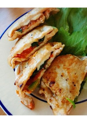 モチっと♩豚肉のイタリアンカラー挟み焼き-レシピのメイン写真