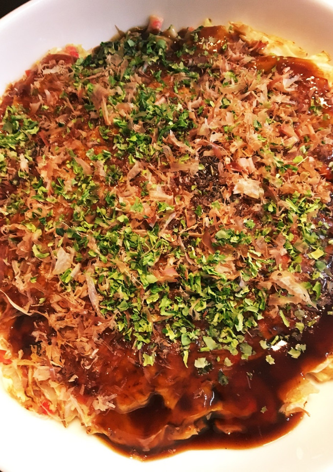【腸活】サバ缶とエノキのお好み焼き-レシピのメイン写真