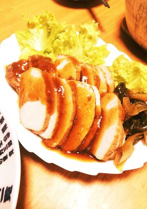 紅茶豚の梅ジャムソースがけ-レシピのメイン写真