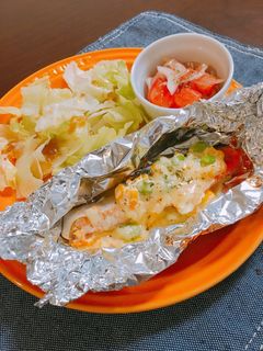 鮭のマヨチーズホイル焼き-レシピのメイン写真