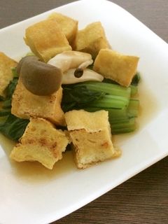 ごま油香る♪小松菜と厚揚げのおひたし-レシピのメイン写真