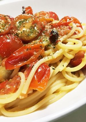 チェリートマトのスパゲティ-レシピのメイン写真
