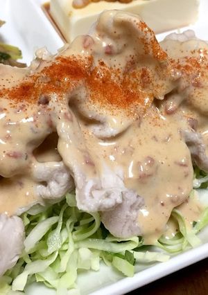 梅味噌ポン酢冷しゃぶ-レシピのメイン写真