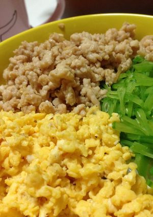 食欲もりもり!かんたん三食丼-レシピのメイン写真