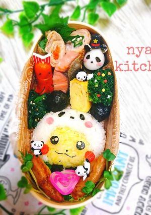『パンダなピカチュウ♪』弁当♡キャラ弁♡-レシピのメイン写真