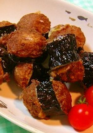 お弁当に！ミンチの茄子はさみ揚げ！-レシピのメイン写真