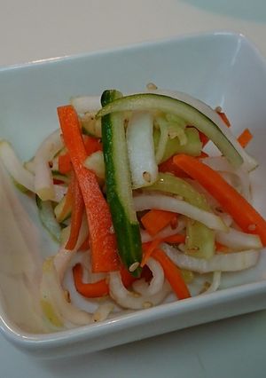 三色千切り野菜のレモン漬け-レシピのメイン写真