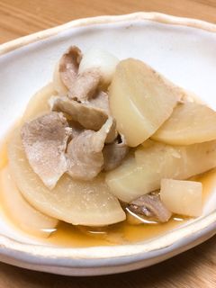 茅乃舎だしでかぶと豚肉の煮物-レシピのメイン写真