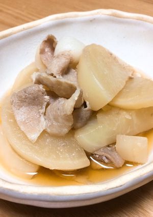 茅乃舎だしでかぶと豚肉の煮物-レシピのメイン写真