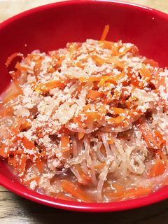 ご飯がススム♡人参としらたきのたらこ和え-レシピのメイン写真