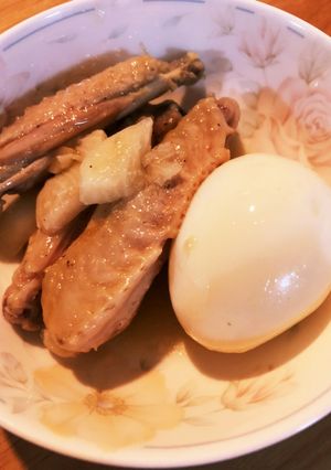 鳥手羽元と卵のにんにく煮 ※にんにく無可-レシピのメイン写真