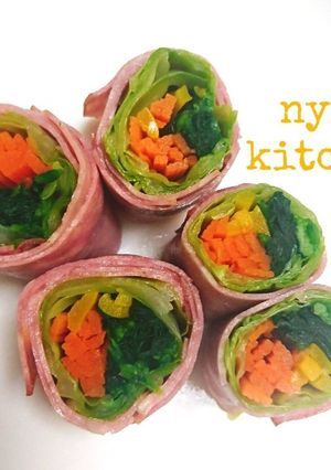 お好きな野菜でサラダロール♡お弁当-レシピのメイン写真