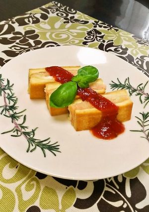 高野豆腐明太ポテトはさみ焼き♪-レシピのメイン写真