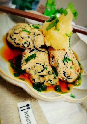 大葉とひじき豆腐のおろしめんつゆ浸し-レシピのメイン写真