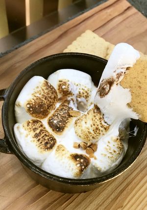 BBQでマシュマロのスモアフォンデュ-レシピのメイン写真