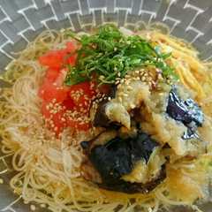 夏にさっぱり！トマトと揚げ茄子の素麺☆-レシピのメイン写真