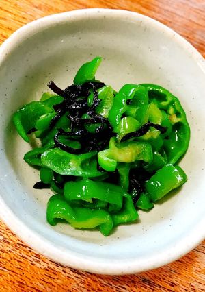 ピーマンの塩昆布炒め-レシピのメイン写真