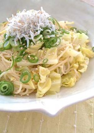 新キャベツとしらすの春パスタ-レシピのメイン写真