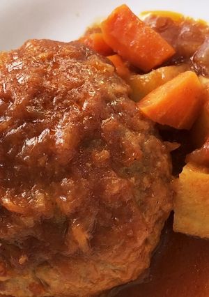 電子レンジ圧力鍋で簡単煮込みハンバーグ☆-レシピのメイン写真