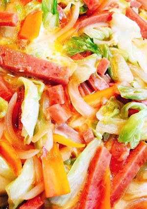 ご飯が進む!!簡単スパム野菜炒め-レシピのメイン写真