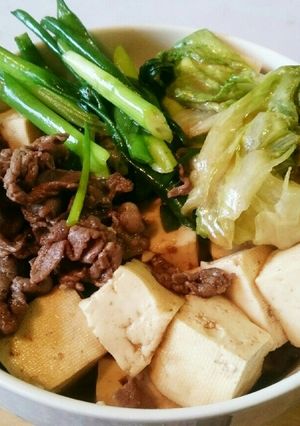 【低糖質】木綿豆腐どっさりすき焼き風♪-レシピのメイン写真