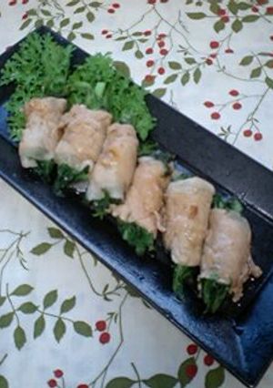 わさび菜の肉巻き～わさび醤油で♪-レシピのメイン写真