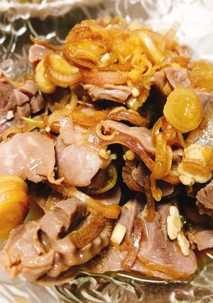 砂肝とみょうがの柚子胡椒ぽん酢-レシピのメイン写真